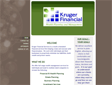 Tablet Screenshot of krugerfinancialservices.com